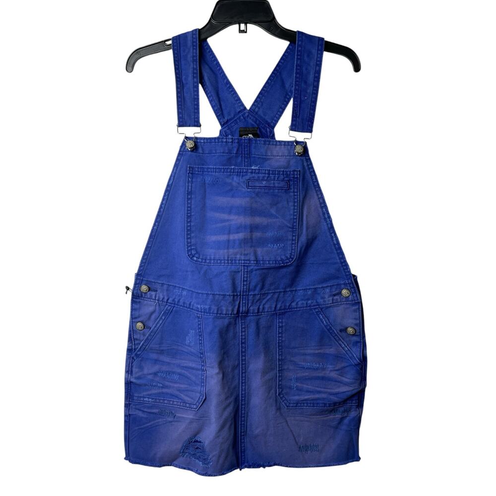 PRPS Women's Denim Skirt Romper Overalls Mini Dress Size Large New‎